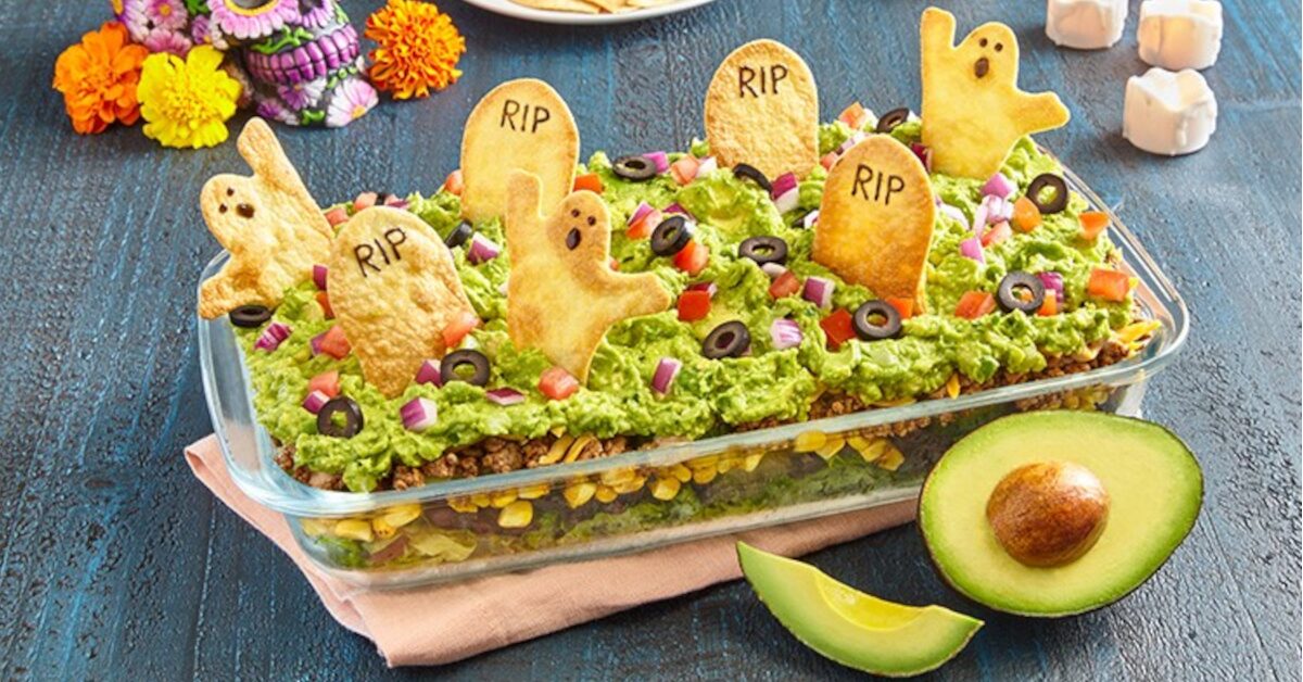 ハロウィーン風 墓場のタコディップ